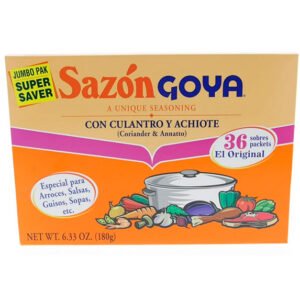 GOYA Sazon Mezcla de Condimentos con Cilantro y Achiote, 36 Paquetes, Caja de 6.33 oz